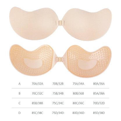 Invisible Push-Up Adhesive Bra – Backless & Strapless