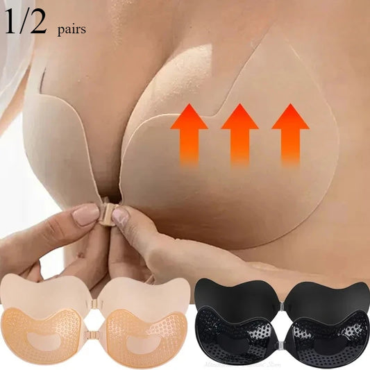 Invisible Push-Up Adhesive Bra – Backless & Strapless