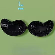 Invisible Push-Up Adhesive Bra – Backless & Strapless - Black