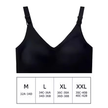 Seamless Jelly Comfort Bra – Wireless Soft Support - Black