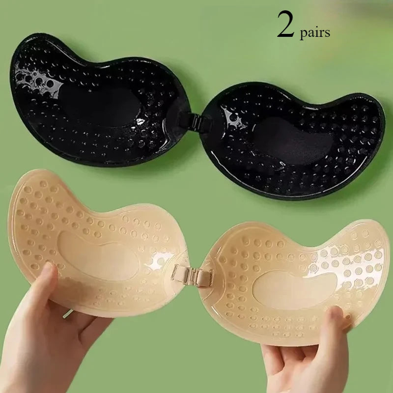 Invisible Push-Up Adhesive Bra – Backless & Strapless