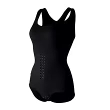 Sculpting Shapewear Bodysuit with Zip Waist Belt - Black