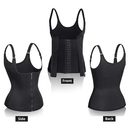 Zip-Up Waist Trainer Tank Top – Tummy Control