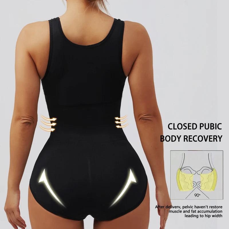Sculpting Shapewear Bodysuit with Zip Waist Belt