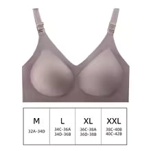 Seamless Jelly Comfort Bra – Wireless Soft Support - Grey Purple