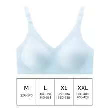 Seamless Jelly Comfort Bra – Wireless Soft Support - Grey Blue