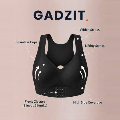GADZIT PostureLift bra - Black - ergonomic design