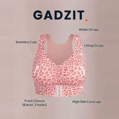 GADZIT PostureLift bra - Pink Leopard - ergonomic design